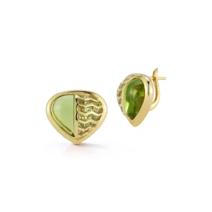 Cabochon Button Earrings in Flora