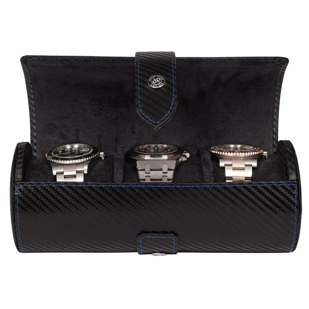 Carbon 3 Watch Roll - Black