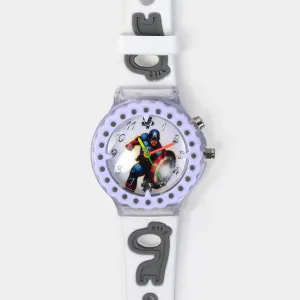 Character Print Wrist Watch For Kids