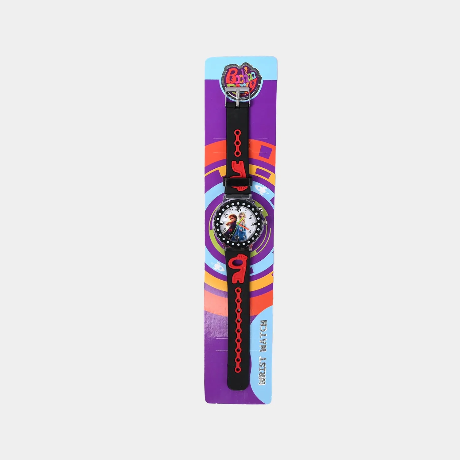 Character Print Wrist Watch For Kids