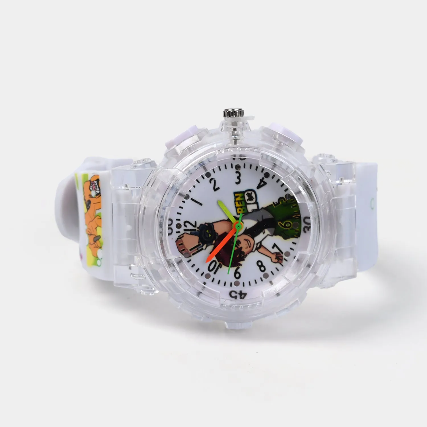 Character Print Wrist Watch For Kids
