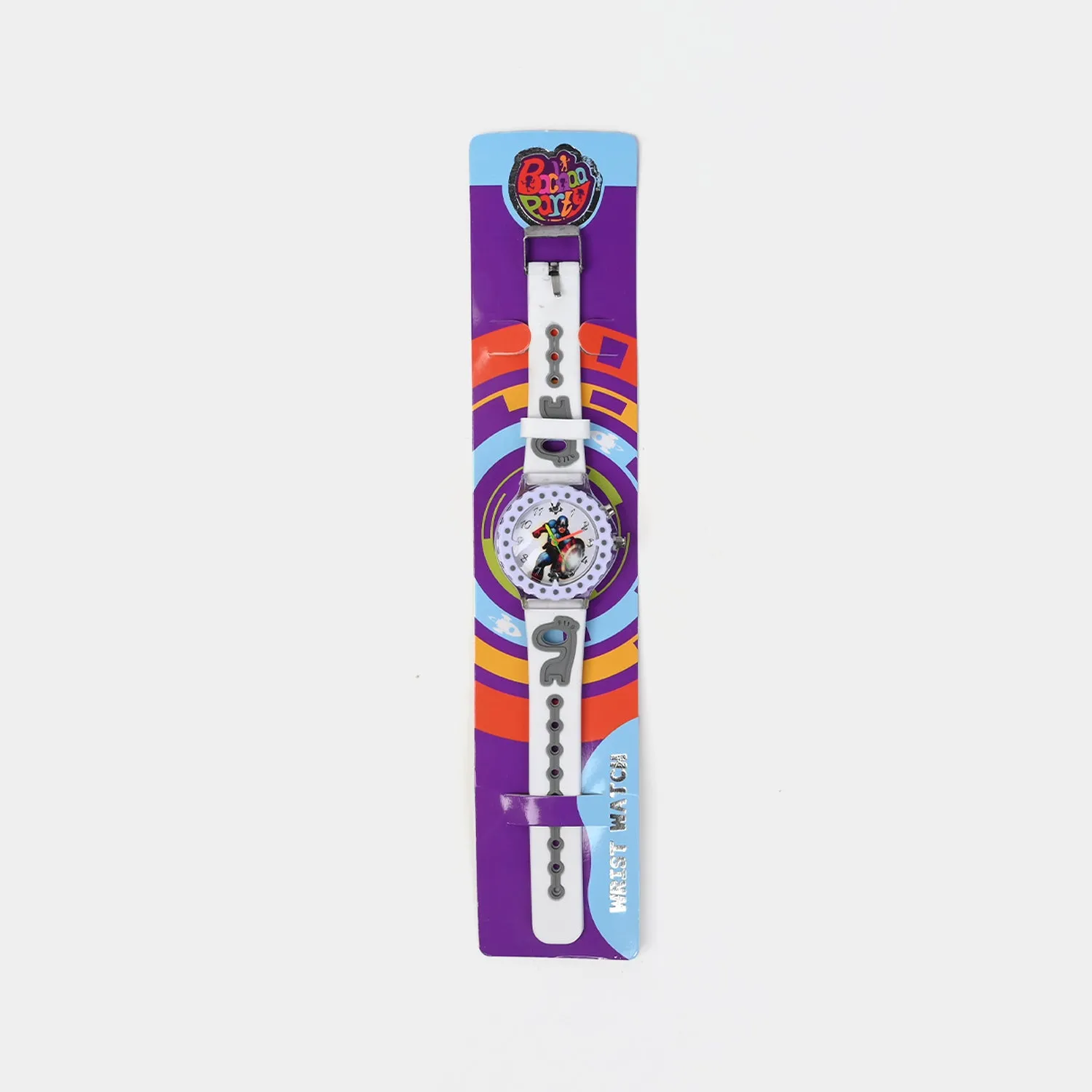 Character Print Wrist Watch For Kids