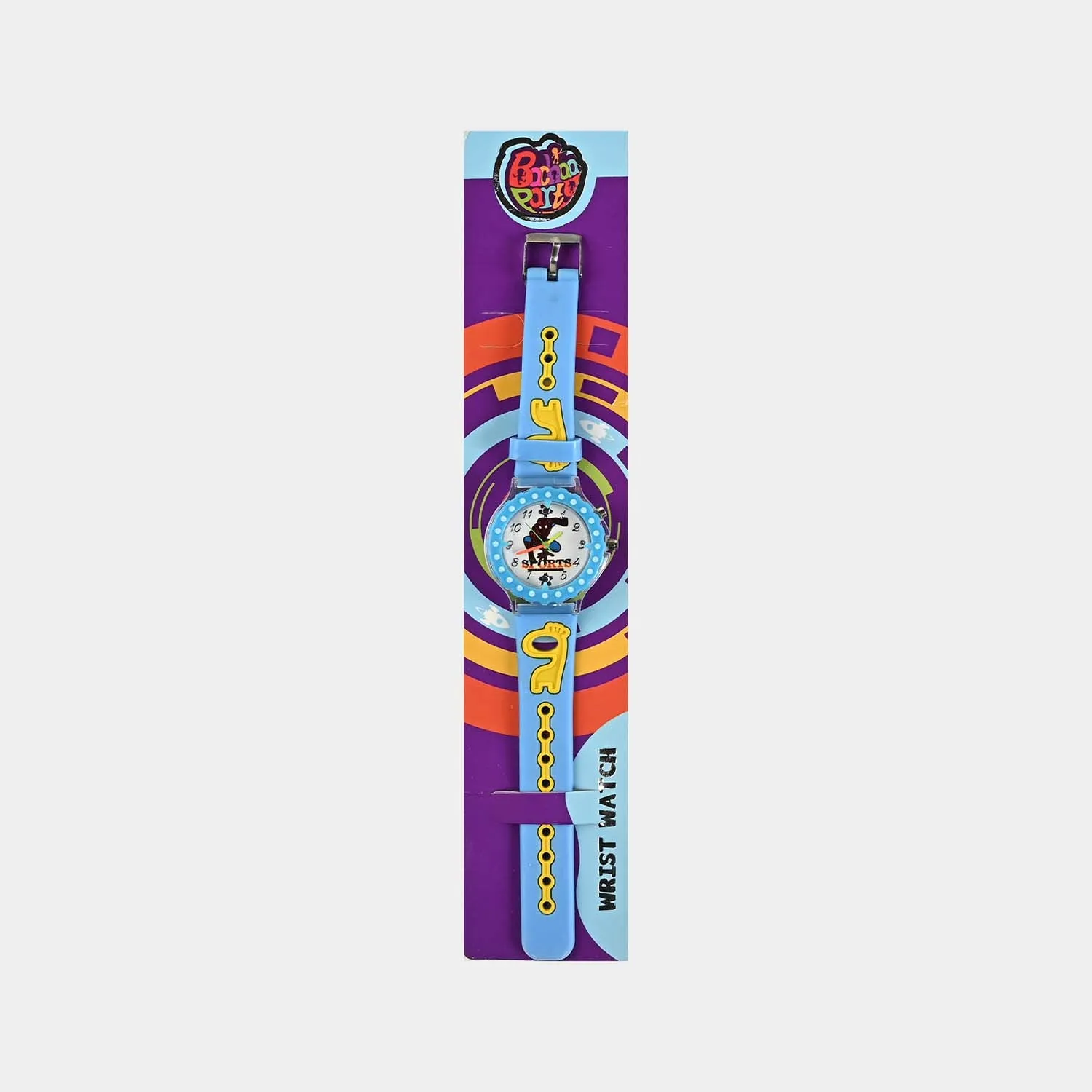 Character Print Wrist Watch For Kids