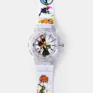 Character Print Wrist Watch For Kids