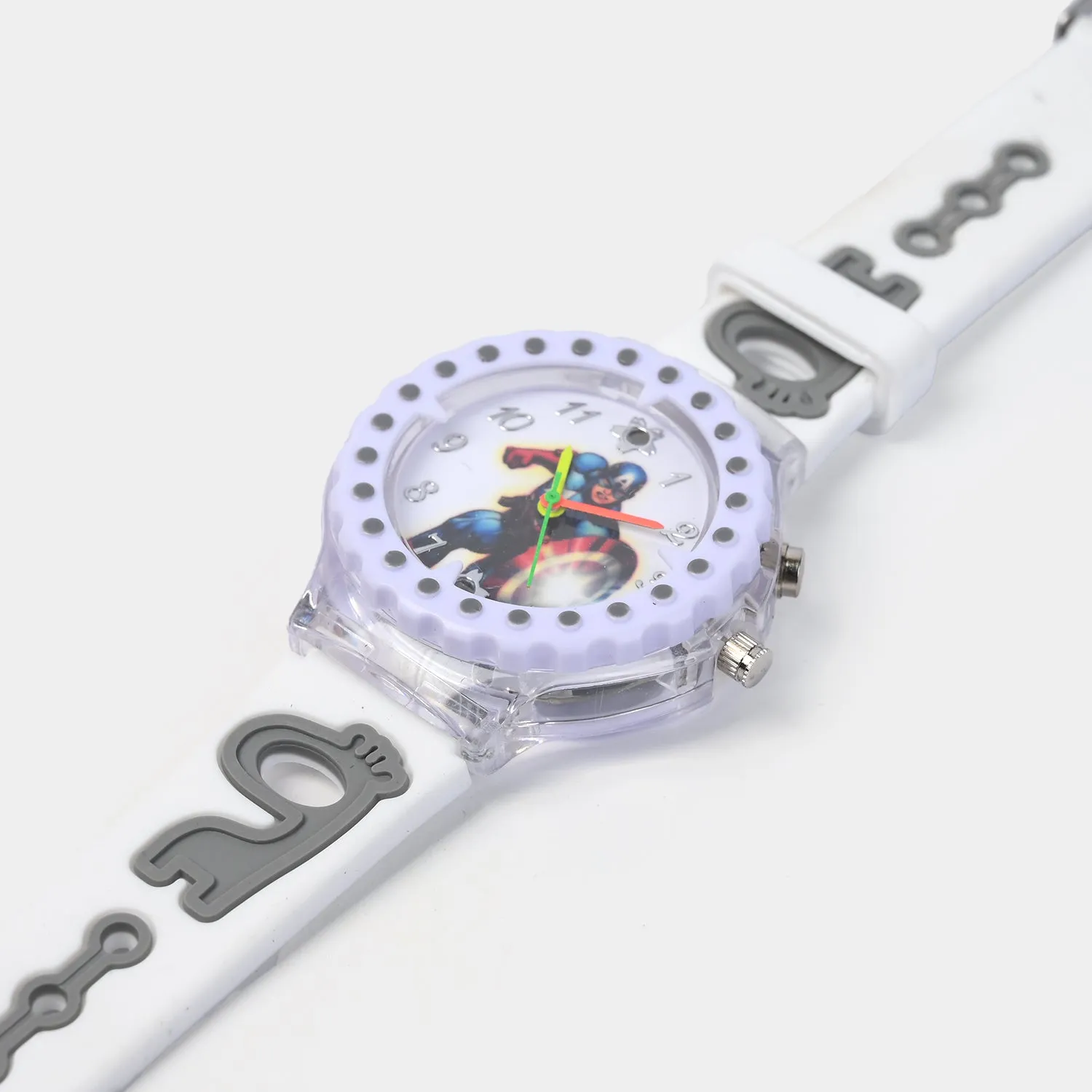 Character Print Wrist Watch For Kids