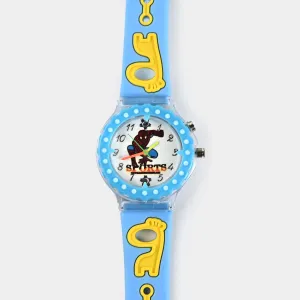 Character Print Wrist Watch For Kids