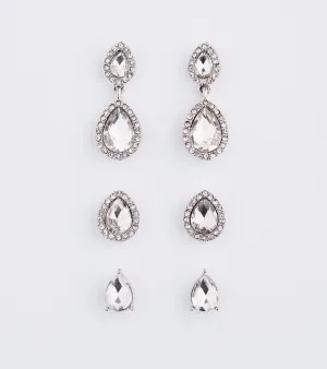 Chic Luxurious Rhinestone Earrings Set