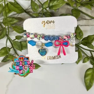 Children's Erimish BUBBLEGUM CARDED SET TWISTED bracelet