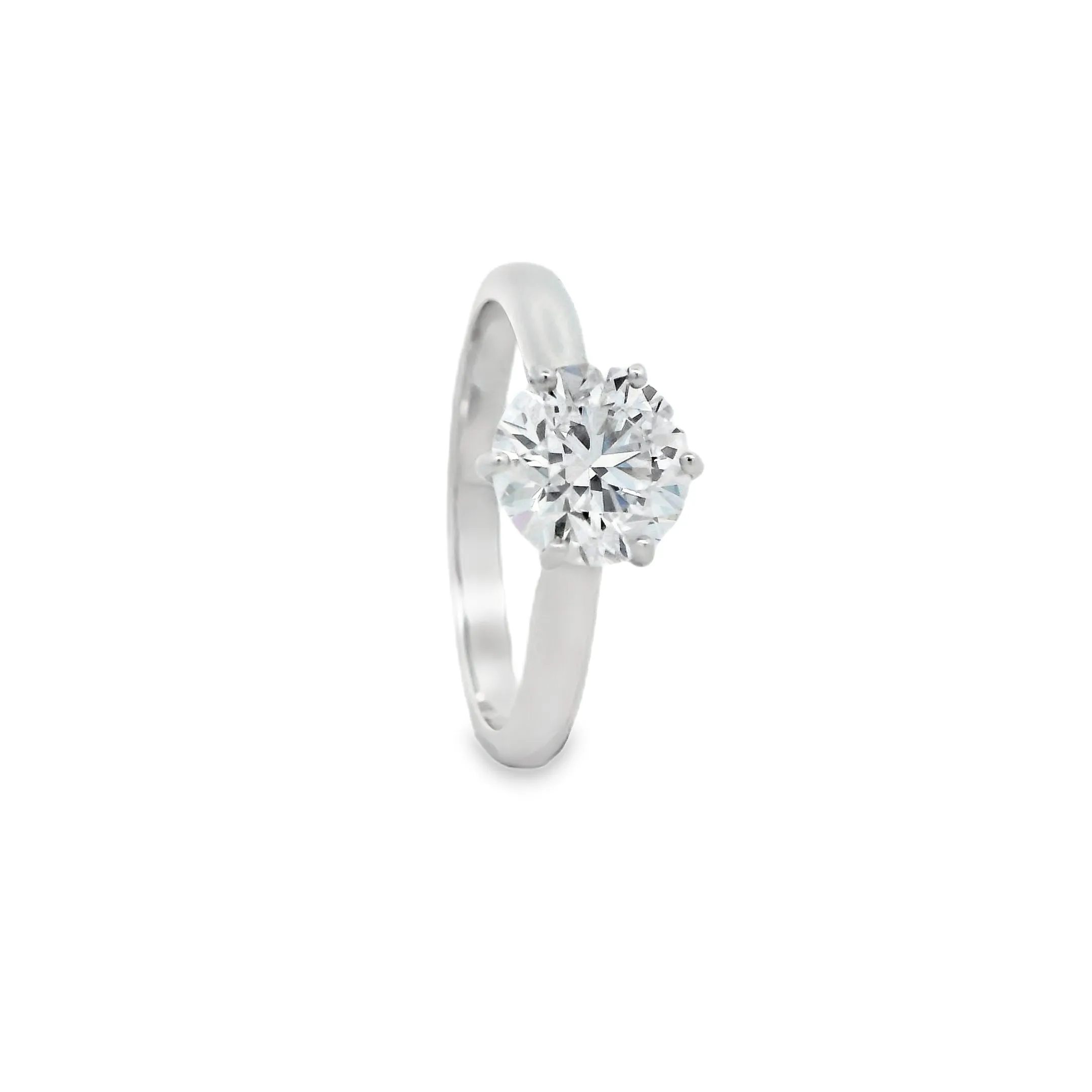 Clara - 14ct White Gold Lab Grown Diamond Engagement Ring 1.50ct Round Brilliant Solitaire