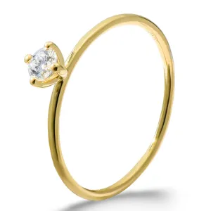 Classic Four Prong Stacking Solitaire Ring