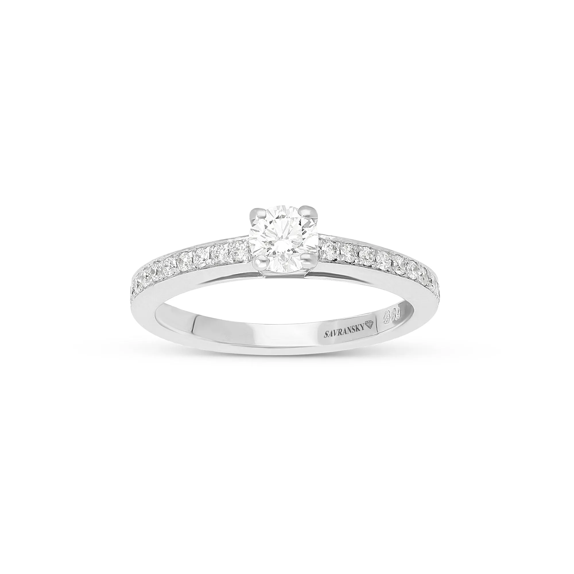 Classic Solitaire Four Prong Diamond Engagement Ring