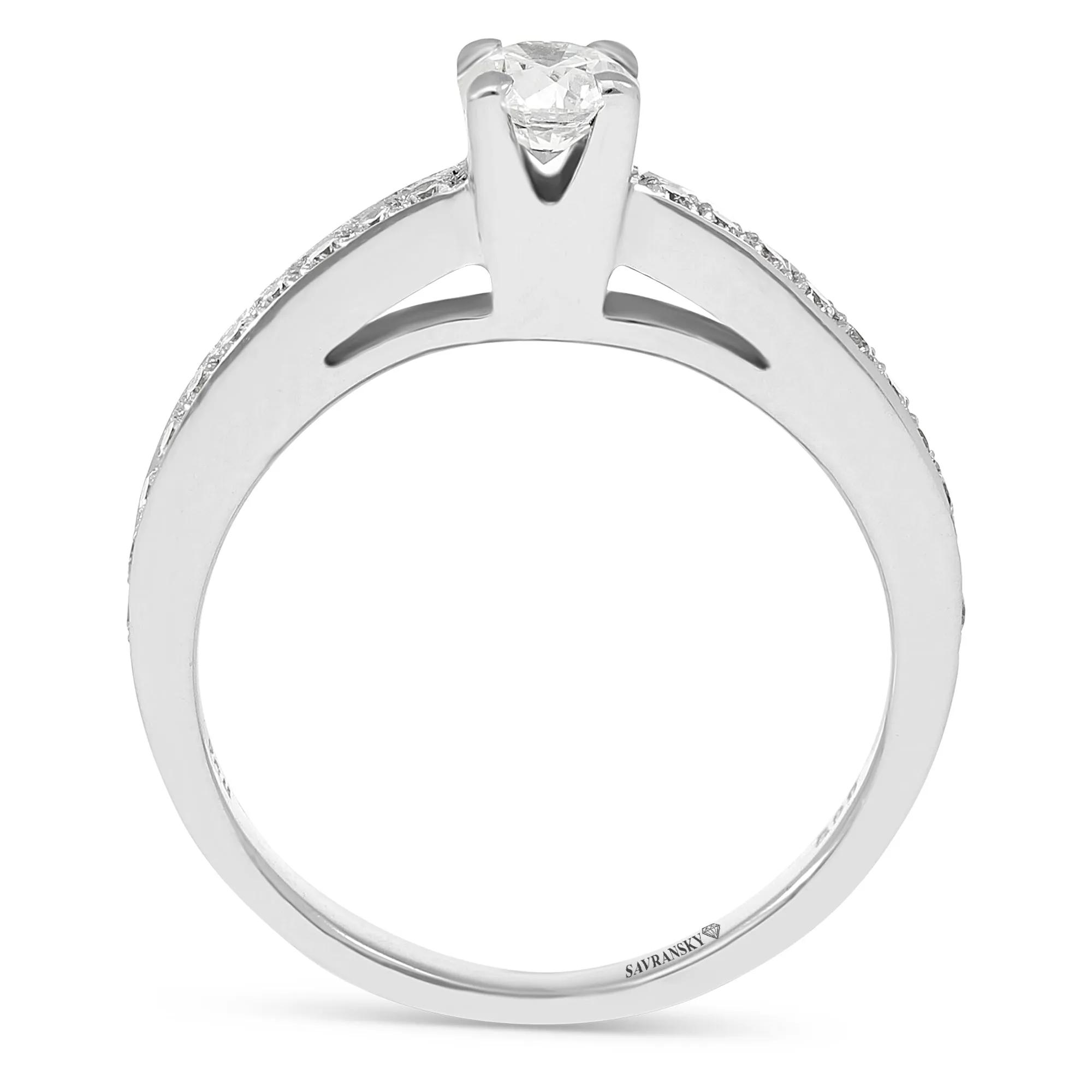 Classic Solitaire Four Prong Diamond Engagement Ring
