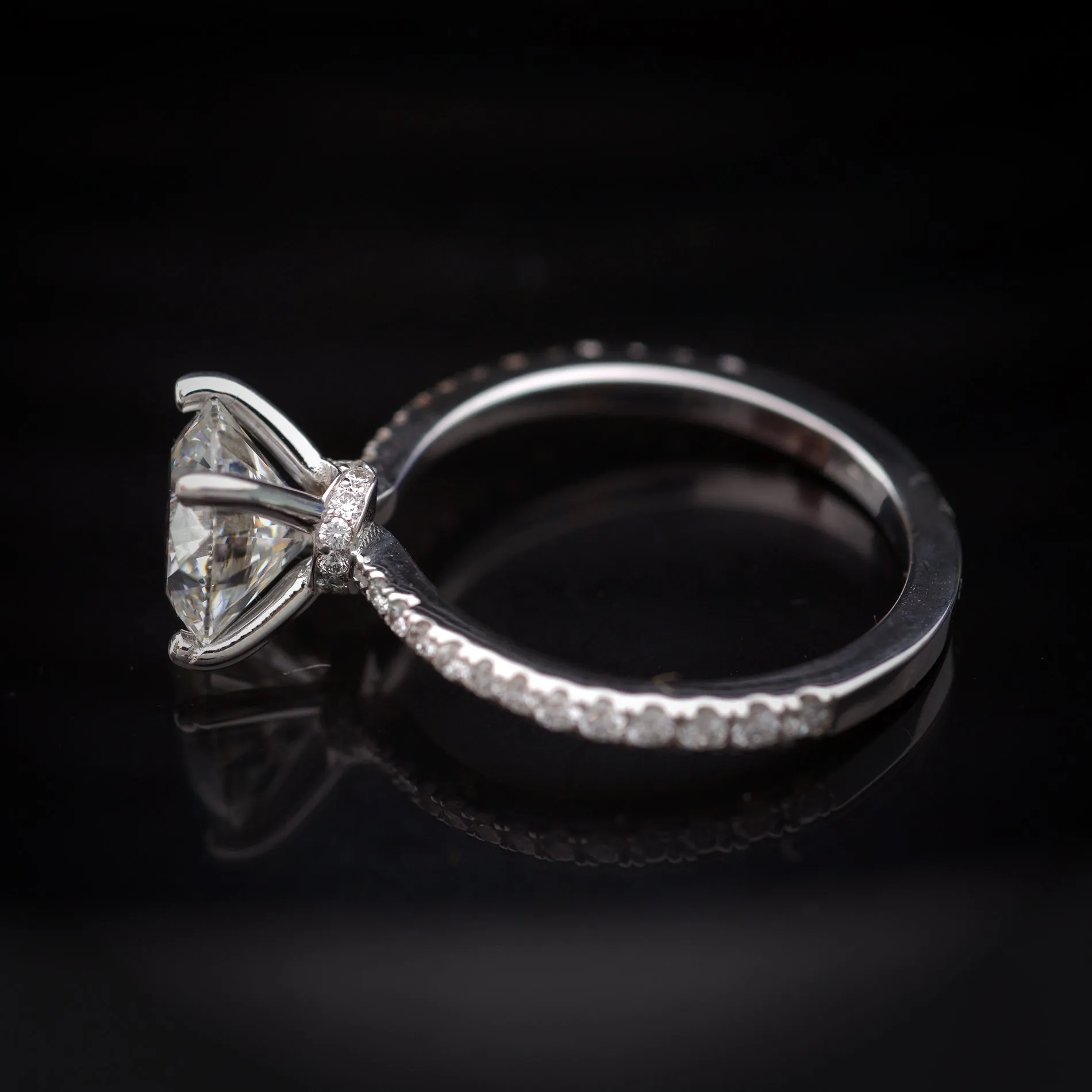 Classic solitaire  round diamond engagement ring  1ct to 3ct Lab grown