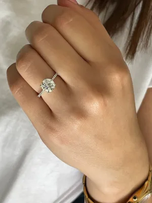 Classic solitaire  round diamond engagement ring  1ct to 3ct Lab grown