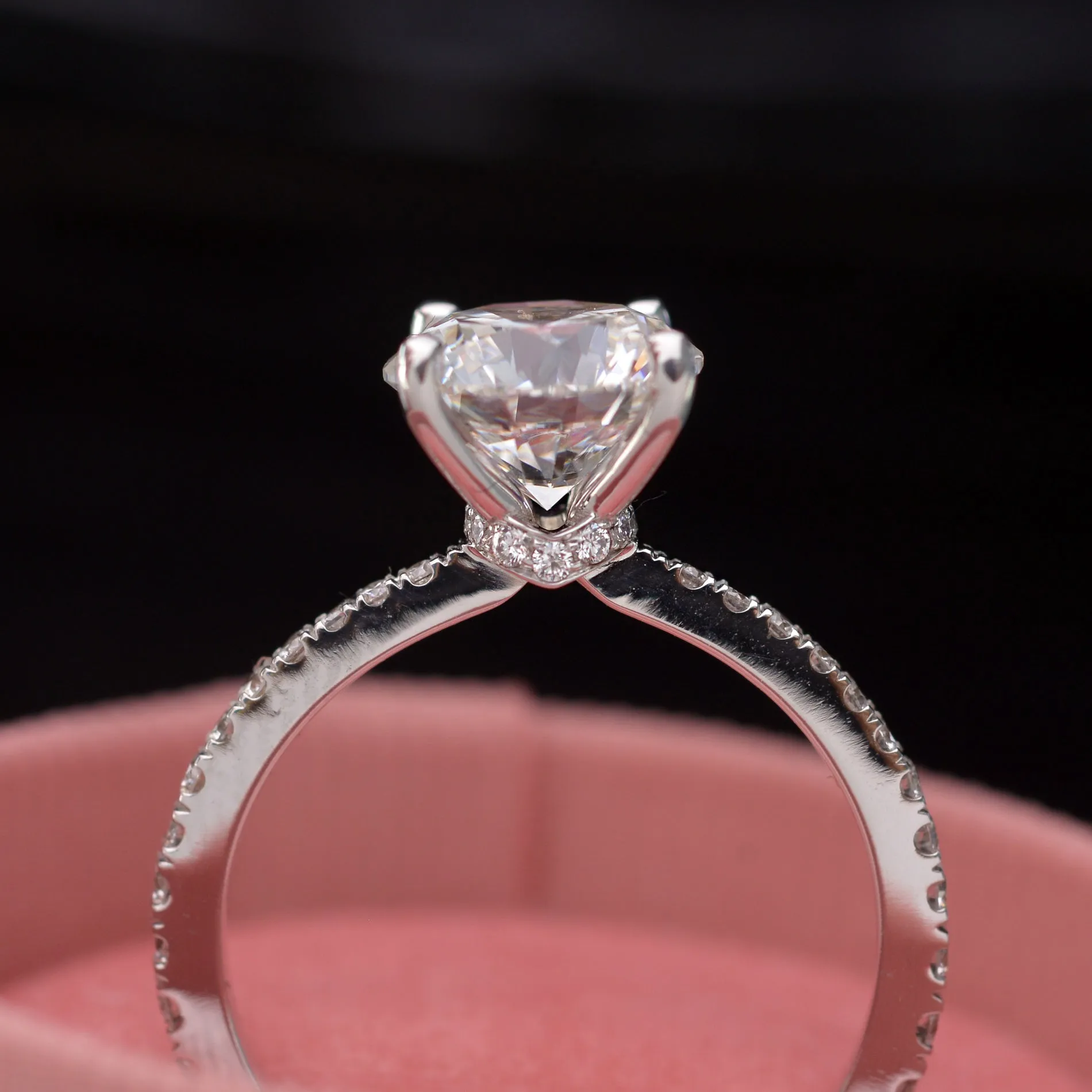 Classic solitaire  round diamond engagement ring  1ct to 3ct Lab grown