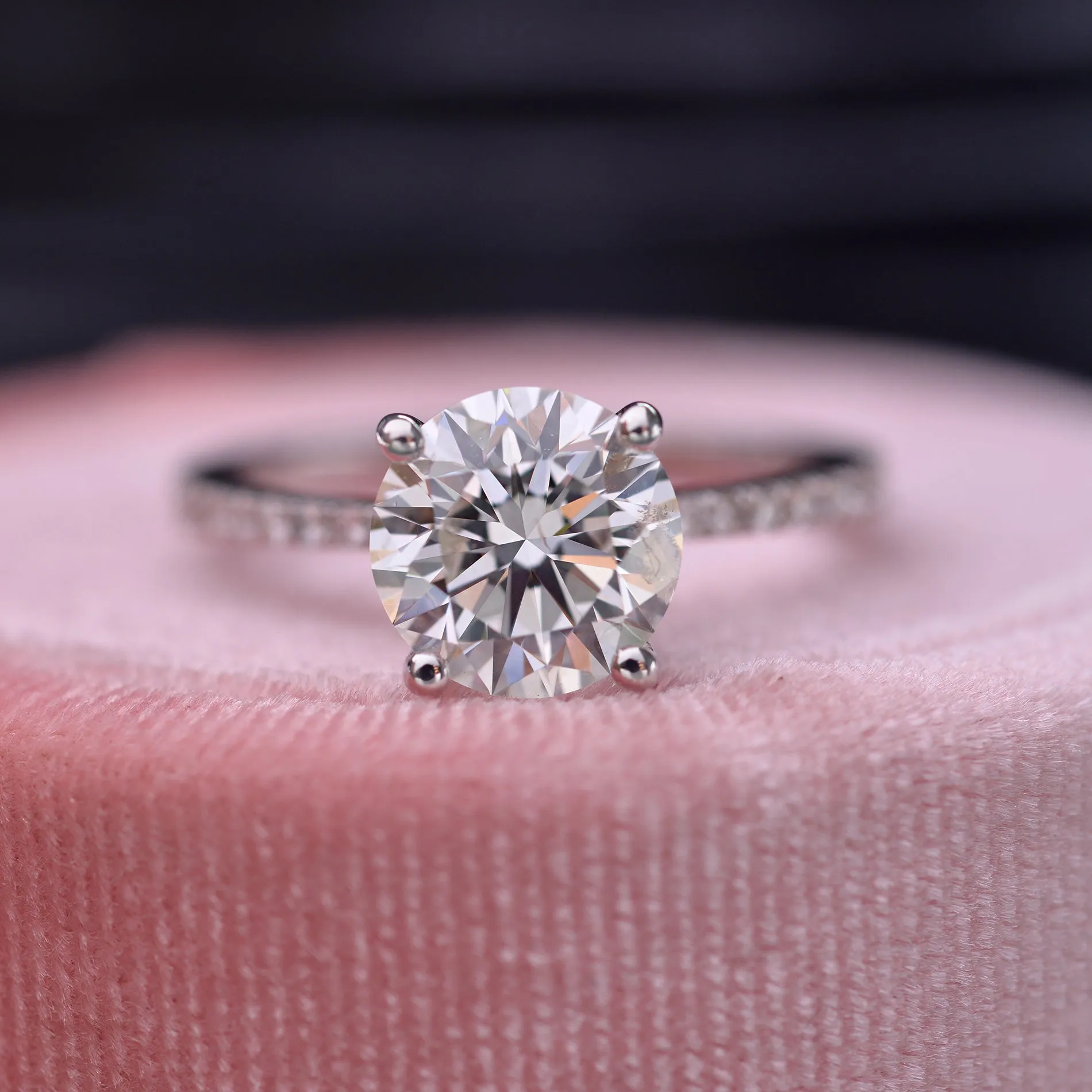 Classic solitaire  round diamond engagement ring  1ct to 3ct Lab grown