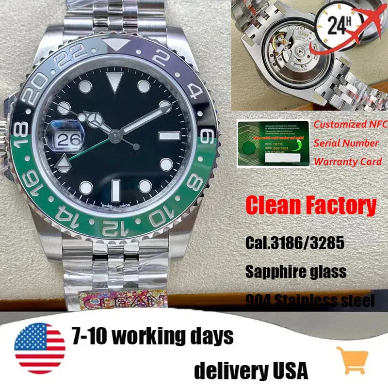 CLEAN Factory Produces New Men'S Watch 3186/3285 Movement 40Mm Size 904 Stainless Steel Sapphire Glass and Box