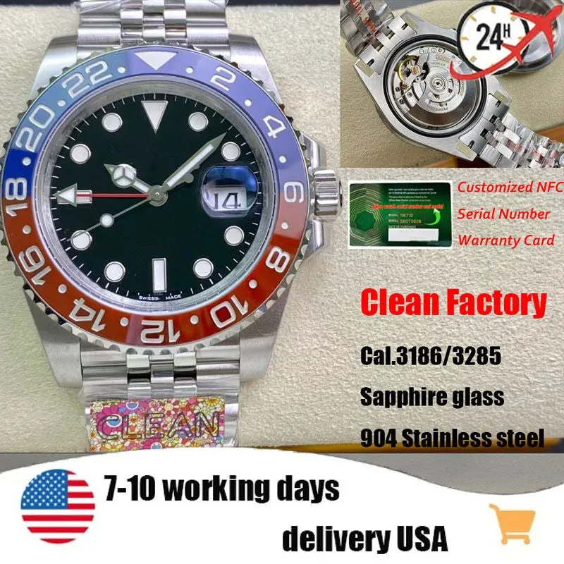 CLEAN Factory Produces New Men'S Watch 3186/3285 Movement 40Mm Size 904 Stainless Steel Sapphire Glass and Box