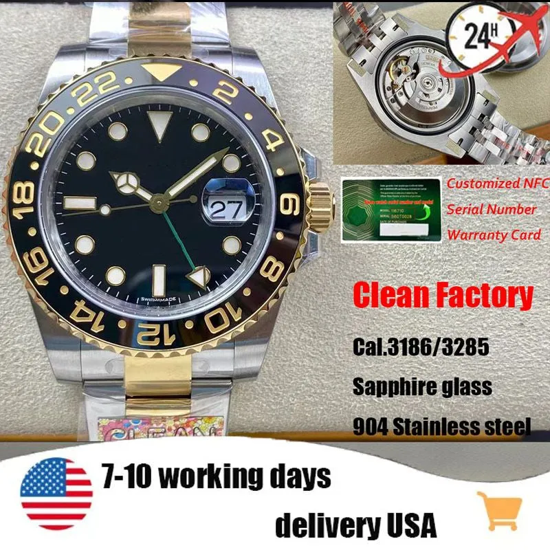 CLEAN Factory Produces New Men'S Watch 3186/3285 Movement 40Mm Size 904 Stainless Steel Sapphire Glass and Box