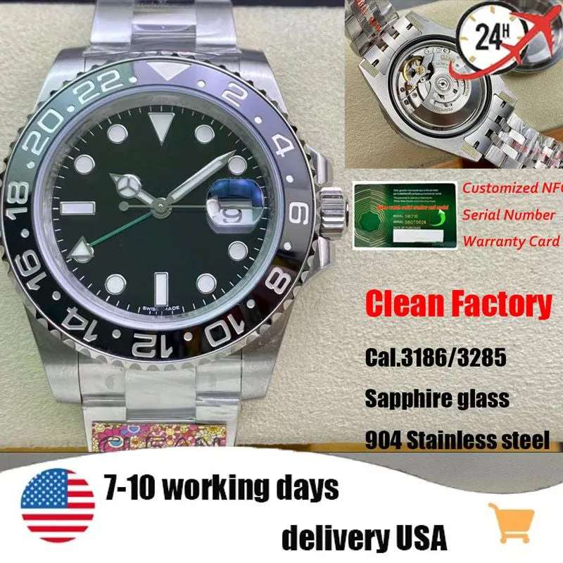 CLEAN Factory Produces New Men'S Watch 3186/3285 Movement 40Mm Size 904 Stainless Steel Sapphire Glass and Box