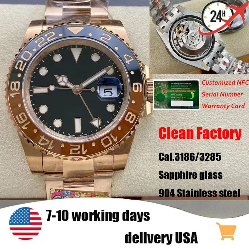 CLEAN Factory Produces New Men'S Watch 3186/3285 Movement 40Mm Size 904 Stainless Steel Sapphire Glass and Box