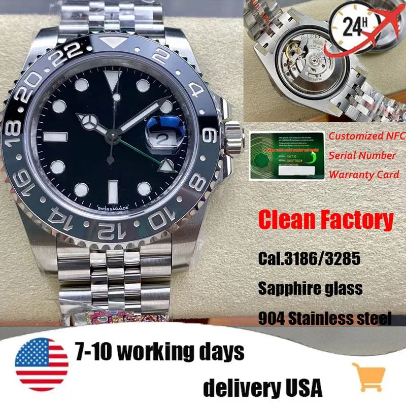 CLEAN Factory Produces New Men'S Watch 3186/3285 Movement 40Mm Size 904 Stainless Steel Sapphire Glass and Box