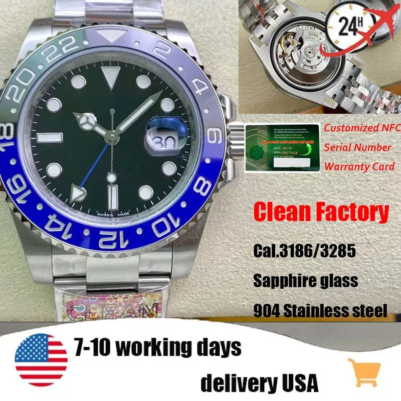 CLEAN Factory Produces New Men'S Watch 3186/3285 Movement 40Mm Size 904 Stainless Steel Sapphire Glass and Box