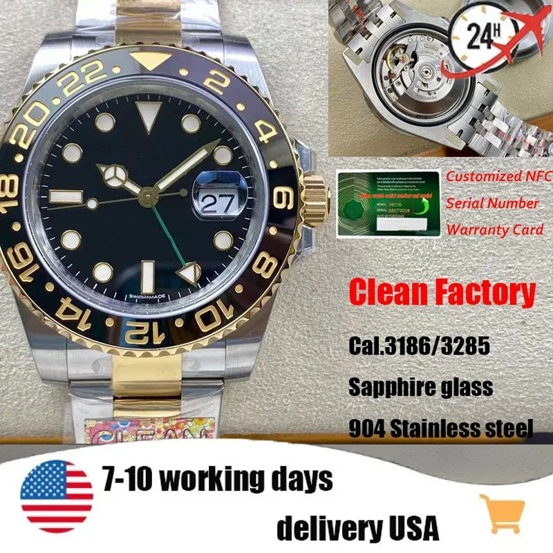 CLEAN Factory Produces New Men'S Watch 3186/3285 Movement 40Mm Size 904 Stainless Steel Sapphire Glass and Box
