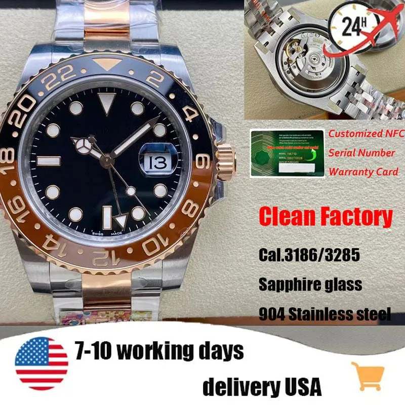 CLEAN Factory Produces New Men'S Watch 3186/3285 Movement 40Mm Size 904 Stainless Steel Sapphire Glass and Box