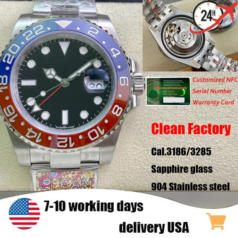 CLEAN Factory Produces New Men'S Watch 3186/3285 Movement 40Mm Size 904 Stainless Steel Sapphire Glass and Box