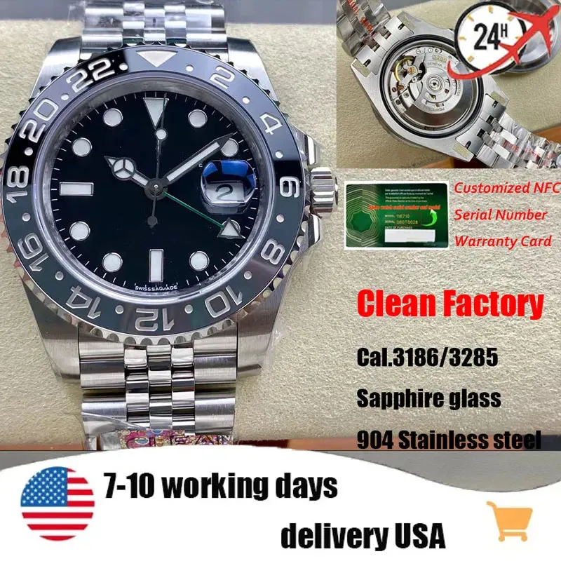 CLEAN Factory Produces New Men'S Watch 3186/3285 Movement 40Mm Size 904 Stainless Steel Sapphire Glass and Box