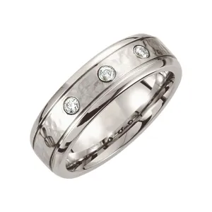 Cobalt 7mm .15 CTW Satin Finish Band Size 13