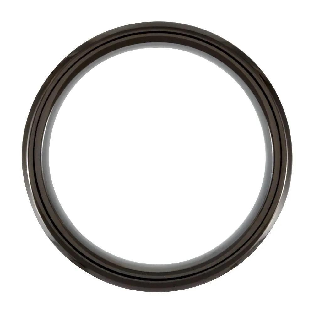 Cobalt 8mm Design Band with Rosewood Inlay Size 14