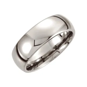 Cobalt 8mm Slightly Domed Band Size 13.00