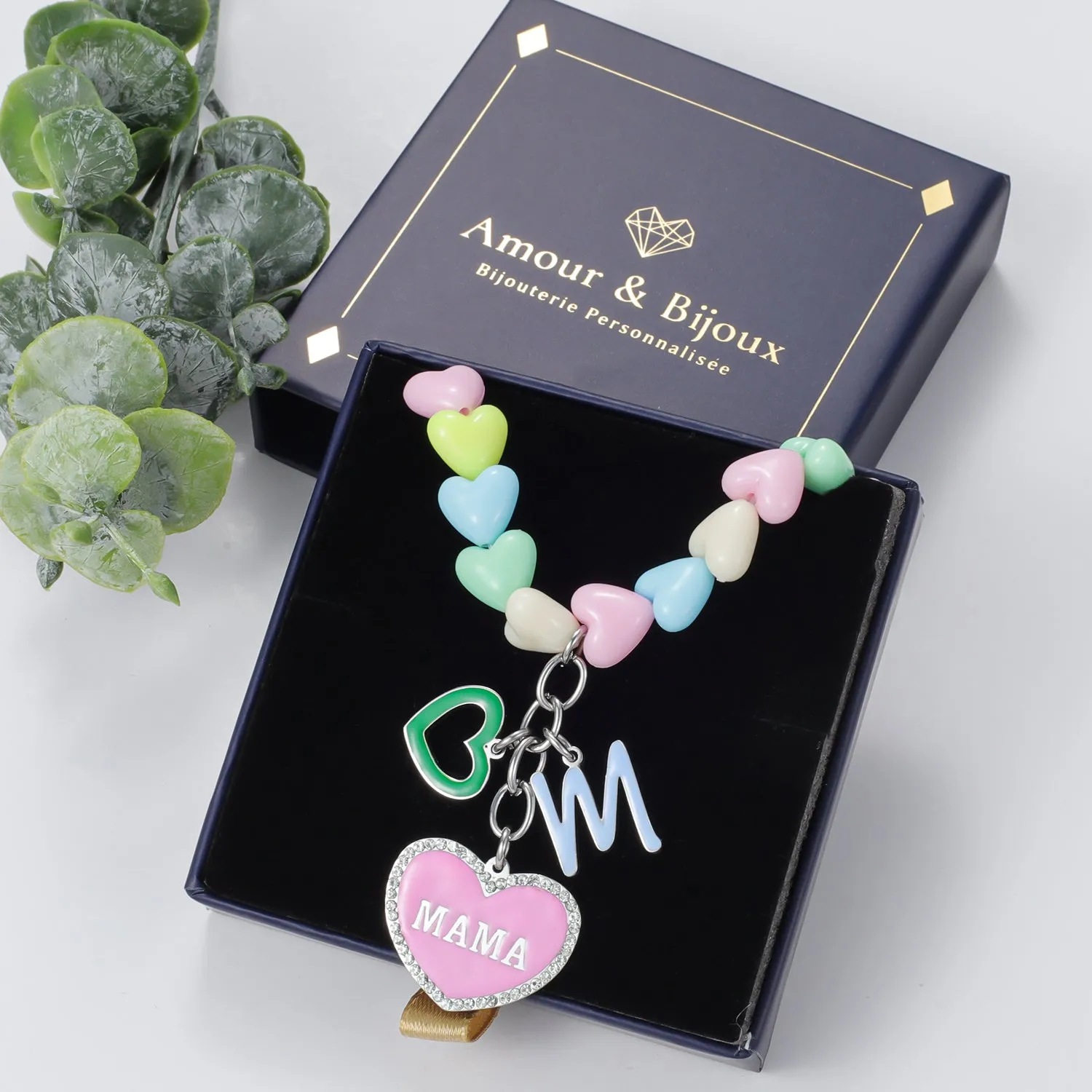 Collier de Coeurs et Pendentif Coeur Personnalisé
