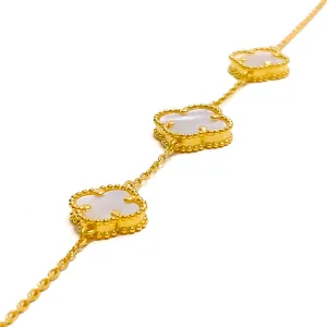 Colorful Blooming 21k Gold Bracelet