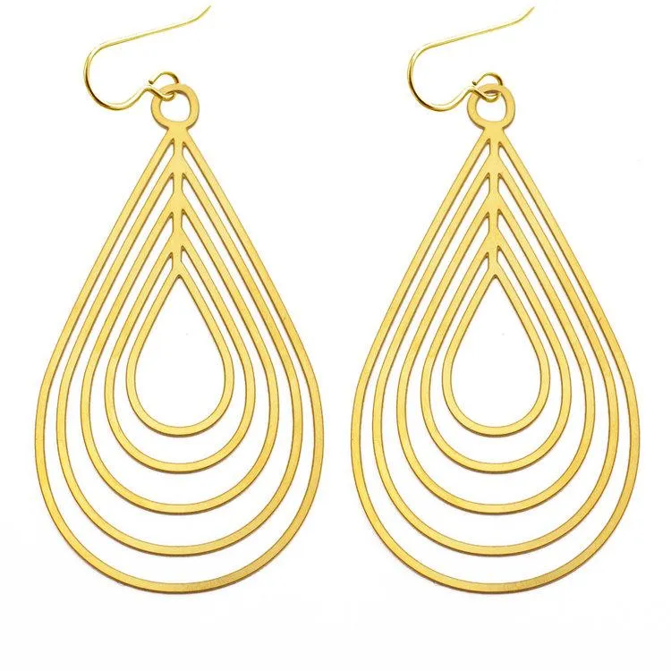 Concentric Teardrop Earrings