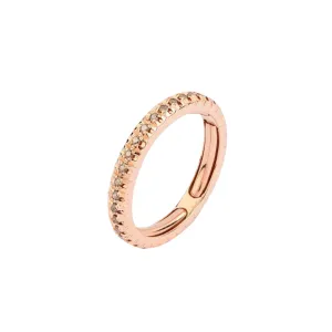 Contemporary 14K Rose Gold Enternity Diamond Ring
