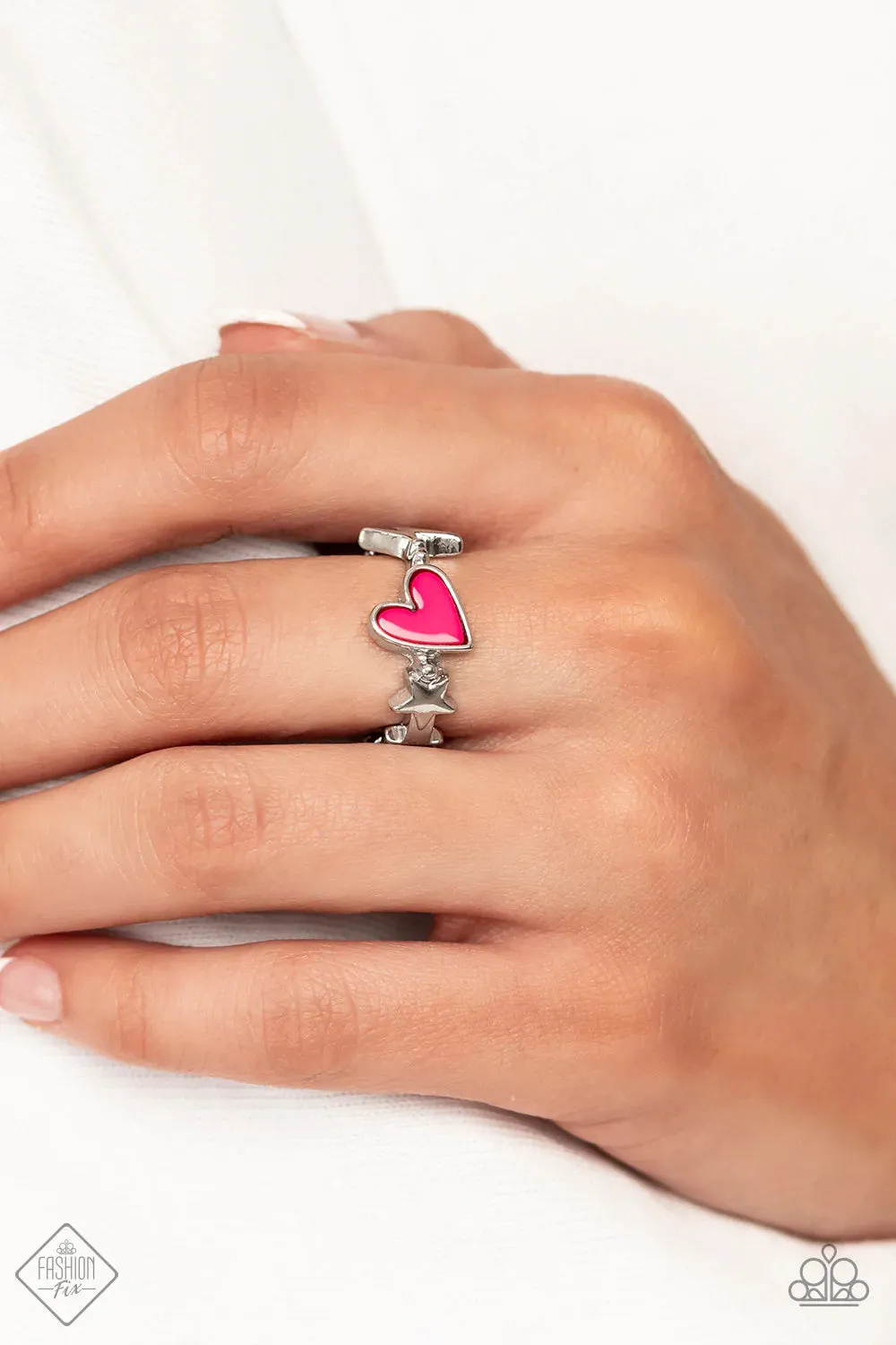 Contemporary Charm - Pink Ring (SS-0922)