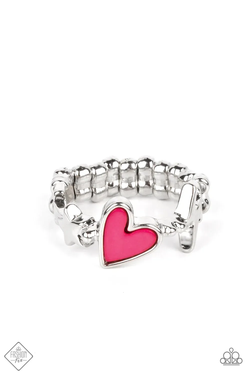 Contemporary Charm - Pink Ring (SS-0922)