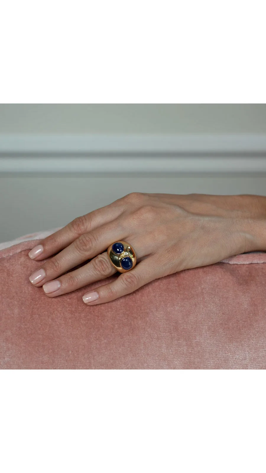 Contemporary Sapphire Cocktail Ring
