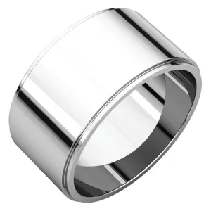 Continuum Sterling Silver 10mm Flat Edge Band, Size 7