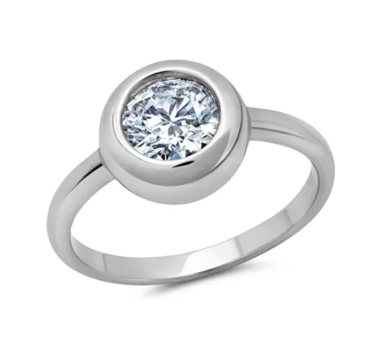 Crislu B.B.Y. Solitaire Ring Finished - Silver