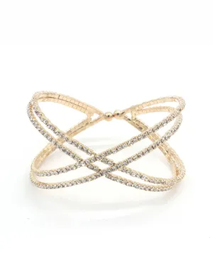 Criss Cross Rhinestone Bracelet