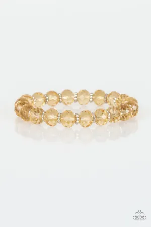 Crystal Candelabras Gold Paparazzi Bracelet