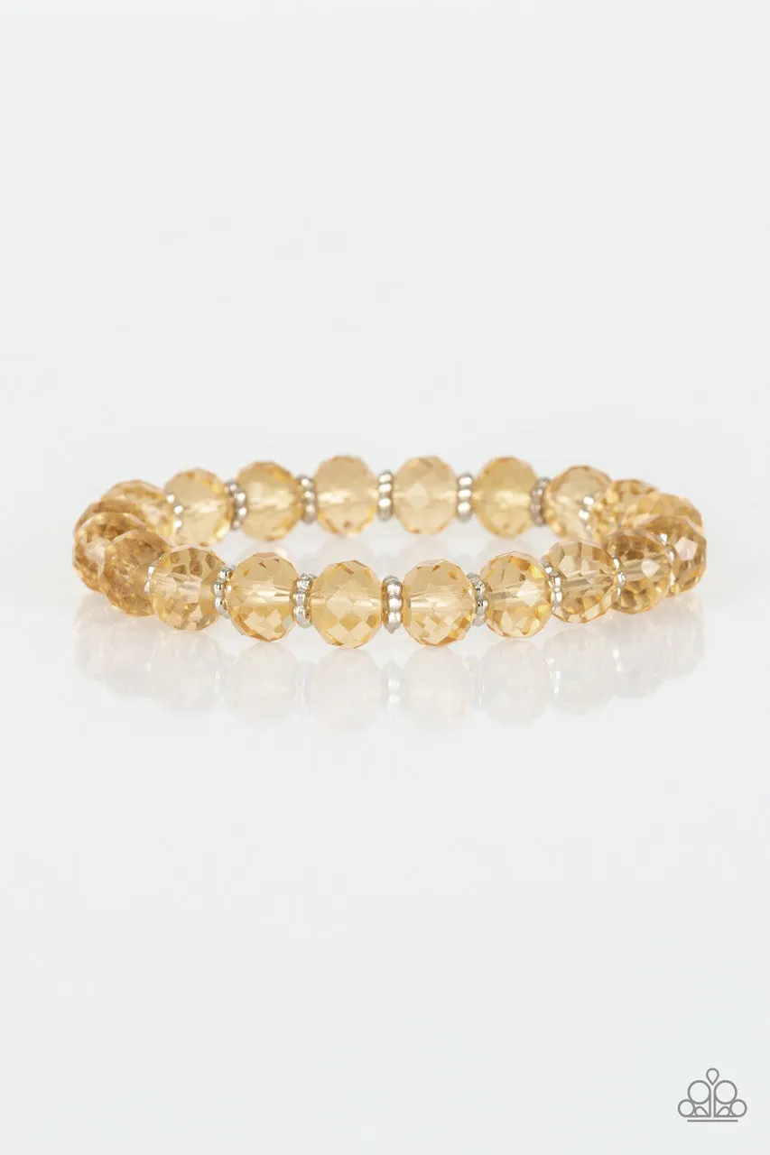 Crystal Candelabras Gold Paparazzi Bracelet