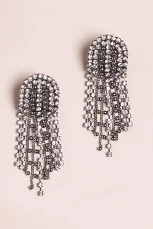 Crystal Rhinestone Chain Earrings