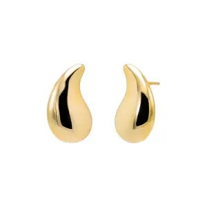 Curved Teardrop On The Ear Stud Earring
