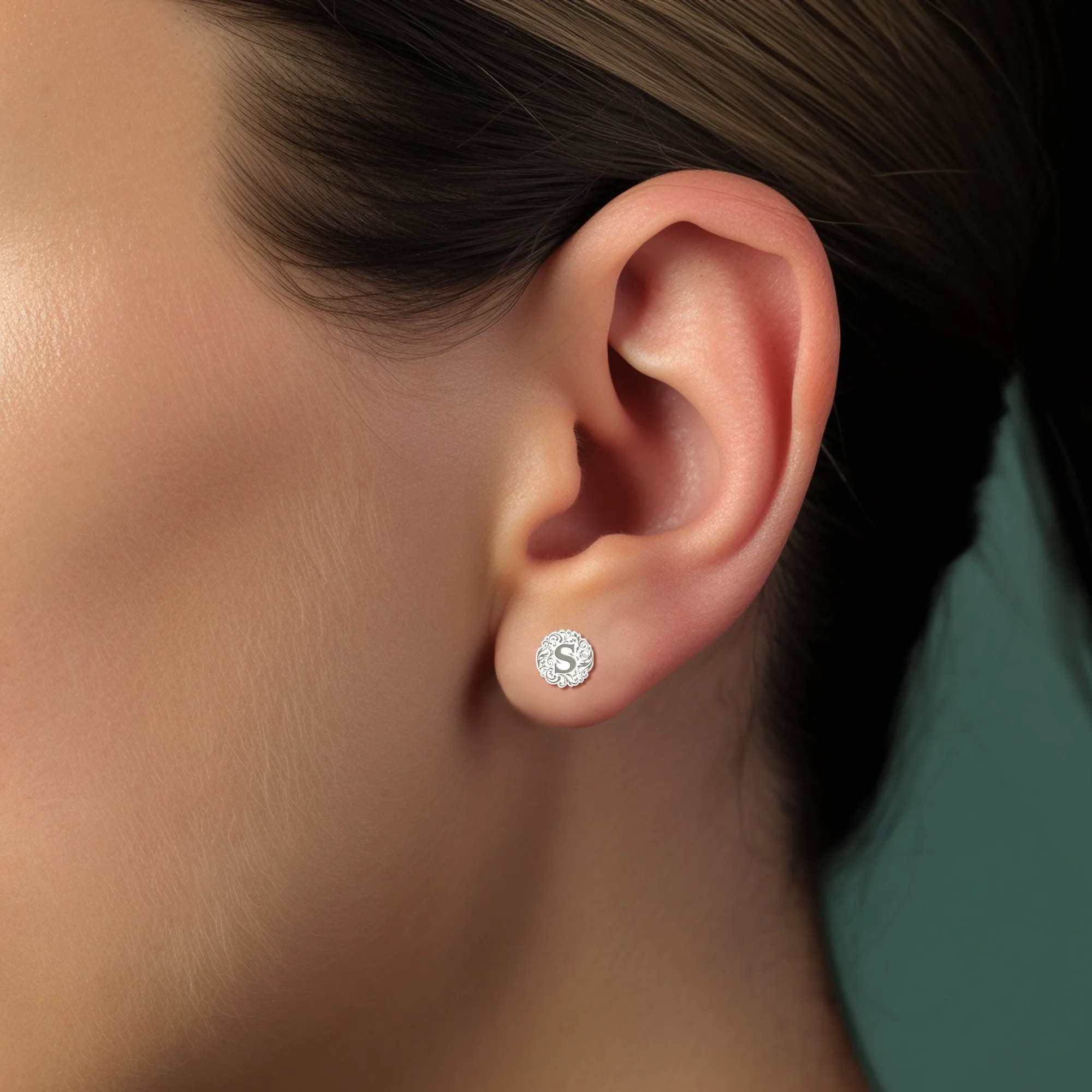 Dainty Initial Earrings