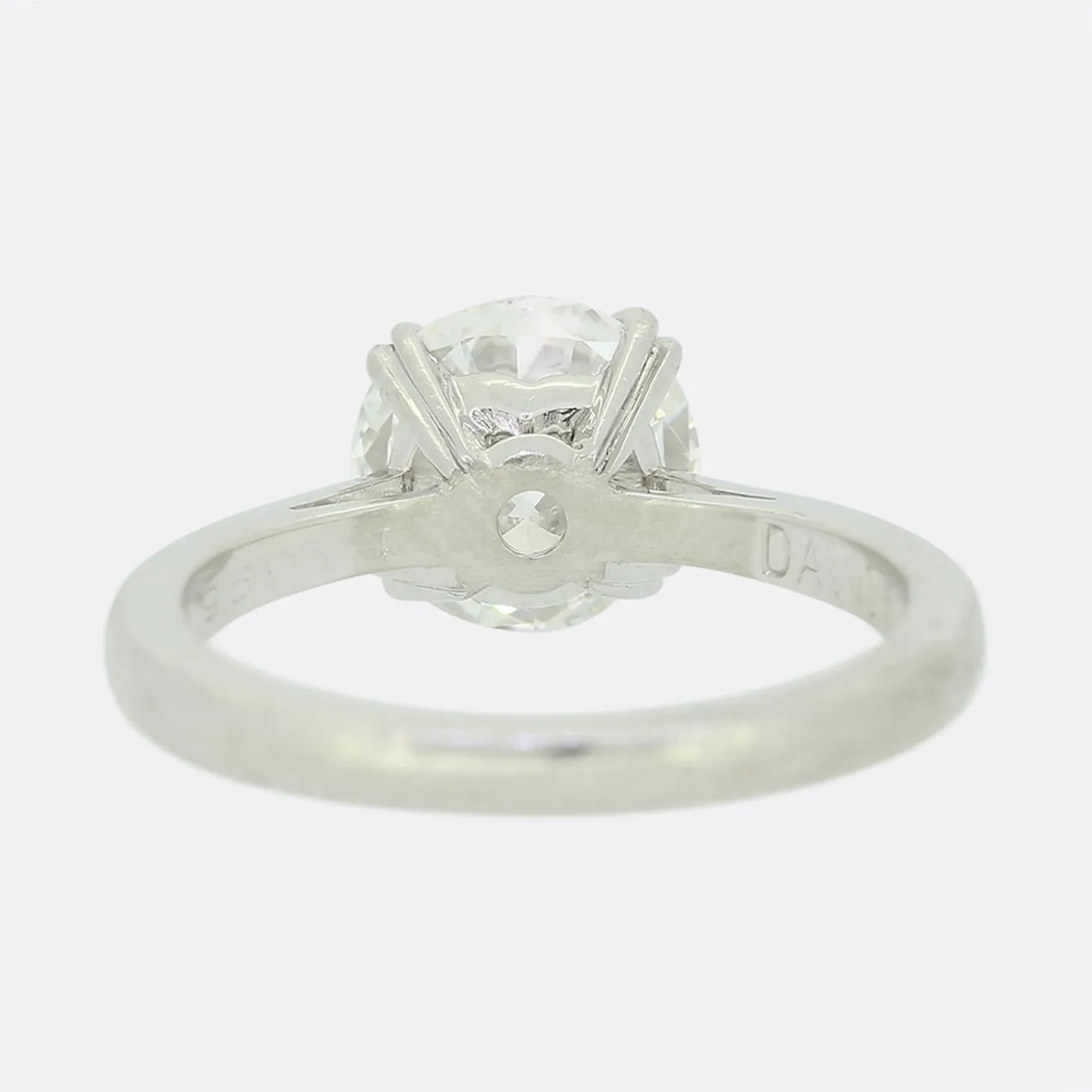 David Morris 2.01 Carat Brilliant Cut Diamond Solitaire Engagement Ring